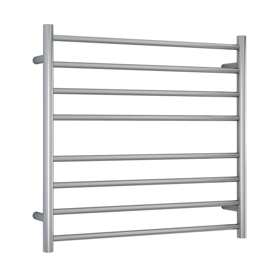 Thermogroup Straight Round Ladder Heated Towel Rail - Brushed Stainless Steel / 750x700mm (SRB33M)