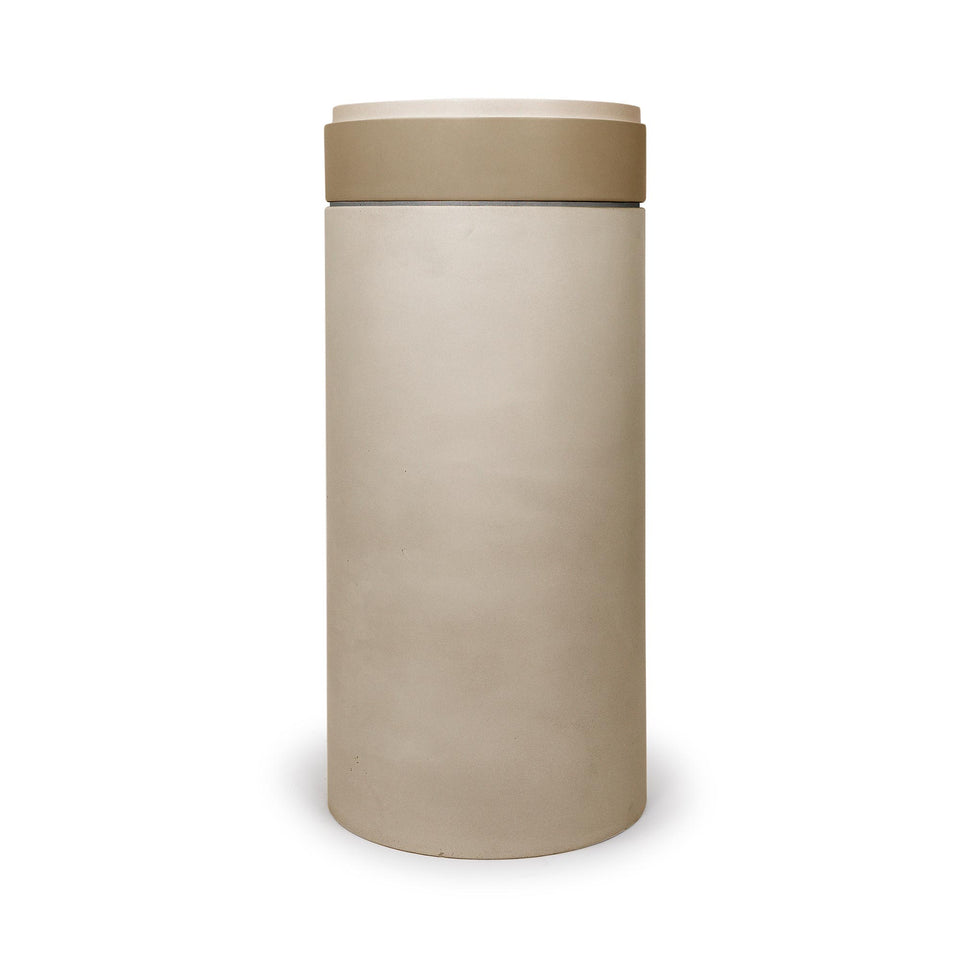 Nood Co Cylinder with Tray - Stepp Circle Basin  (Custard,Pastel Peach)