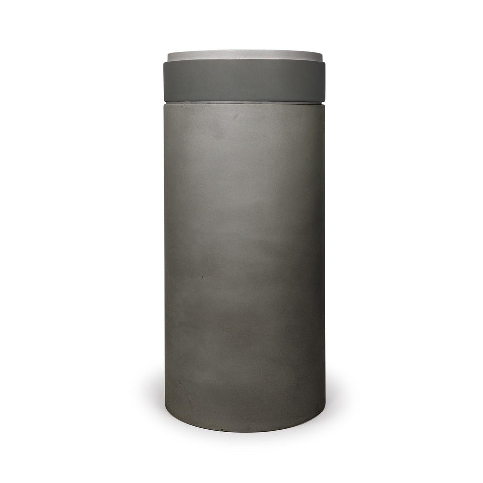 Nood Co Cylinder with Tray - Stepp Circle Basin  (Mid Tone Grey,Sky Grey)