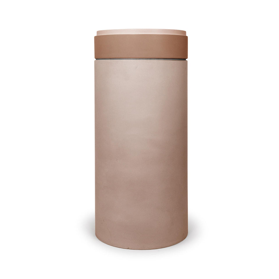 Nood Co Cylinder with Tray - Stepp Circle Basin  (Pastel Peach,Ivory)
