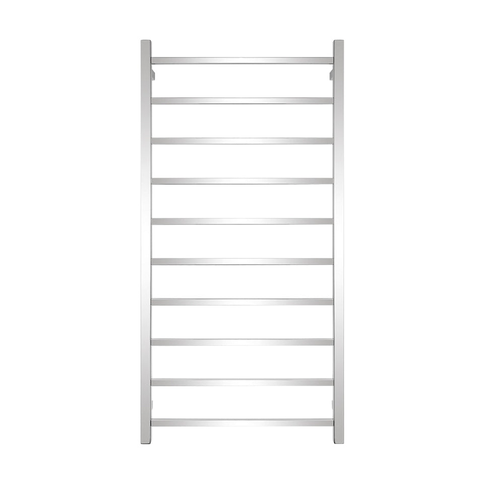 Radiant Heated Square Ladder - Mirror Polished / 600x1200mm / Bottom Left (STR02LEFT)