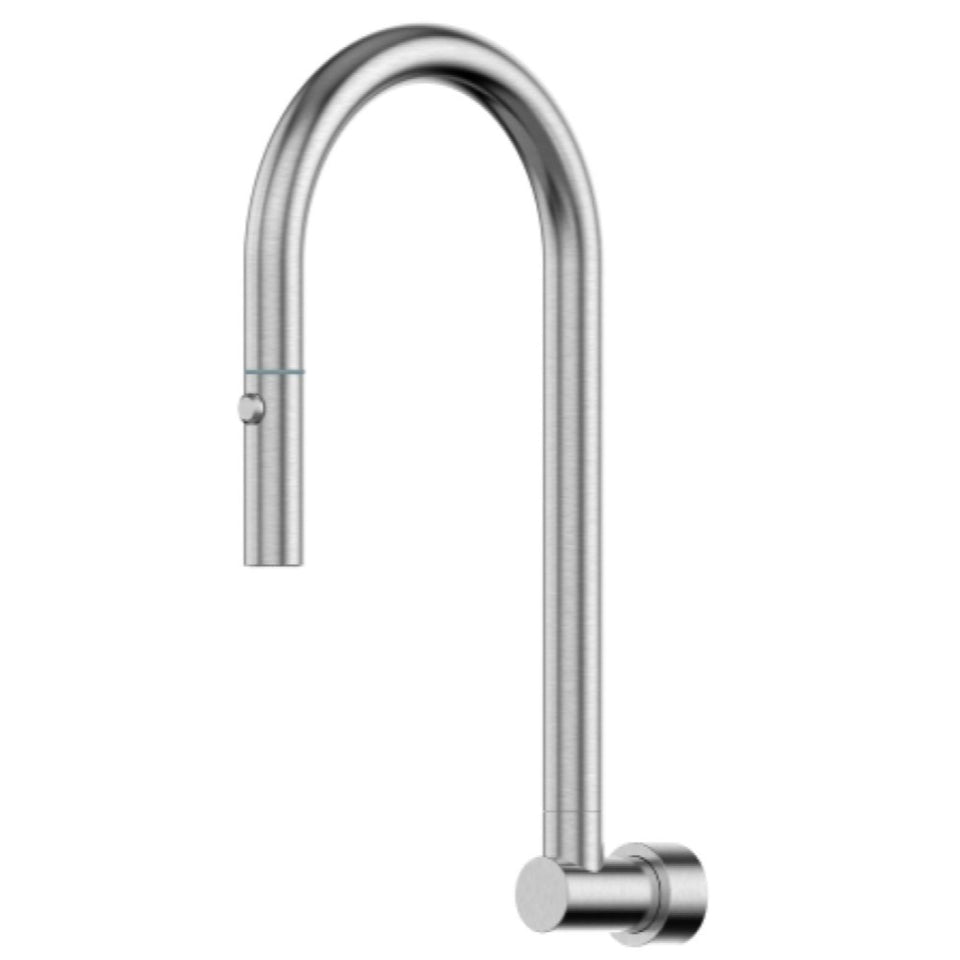Suprema Retractable Wall Spout - Satin