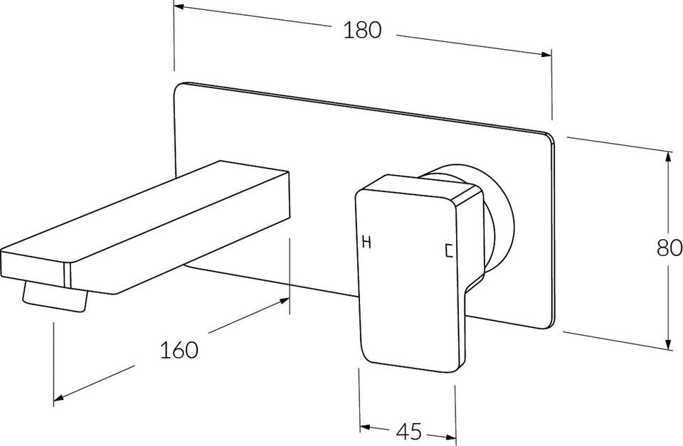Sussex Suba Lever Wall Bath Mixer Outlet System Rh Outlet Dress Kit Only