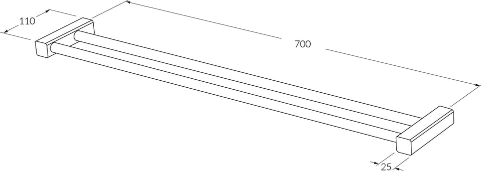 Sussex Suba Towel Rail Double