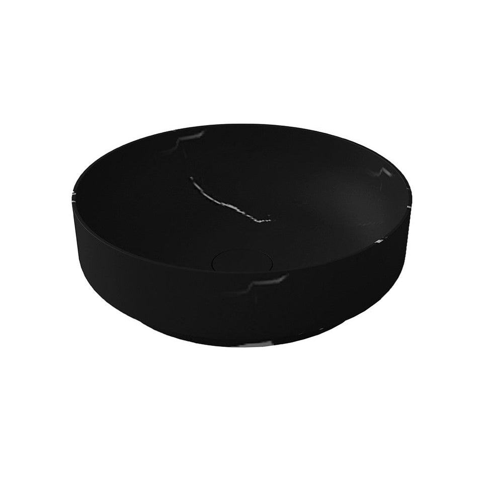 Arcisan ARCISTONE Synergii Stone Ø400x120mm above counter basin - Nero Marquina (SY78610.NM)