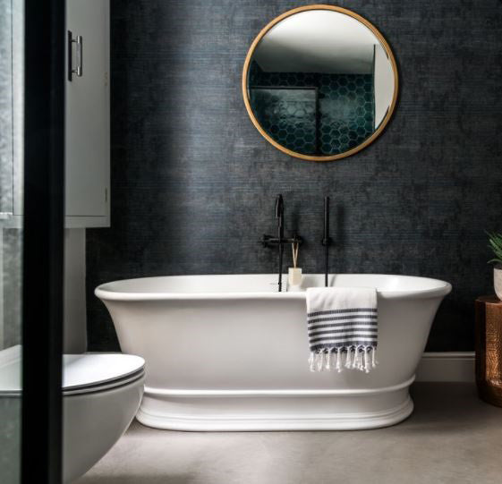 Turner Hastings Cambridge 156 x 74 TitanCast Solid Surface Freestanding Bath — Satin Silk White