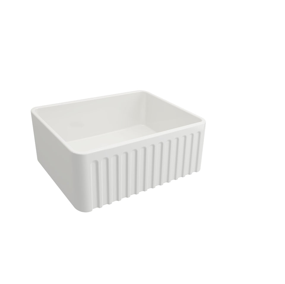 Turner Hastings Novi 60 x 46 Fine Fireclay Farmhouse Butler Sink — Gloss White