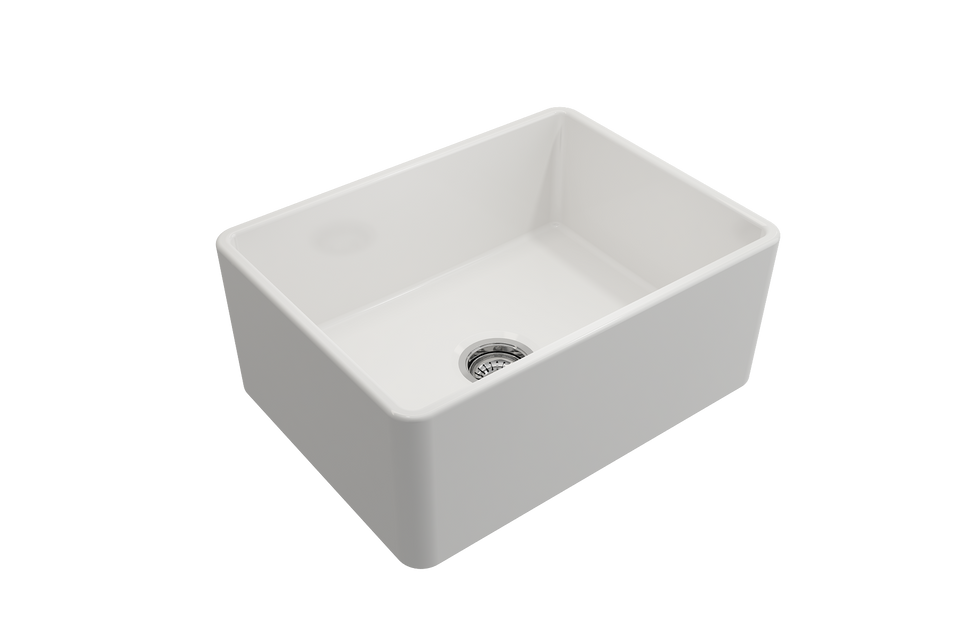 Turner Hastings Novi 60 x 46 Fine Fireclay Farmhouse Butler Sink — Gloss White