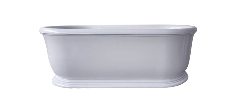 Turner Hastings Camden 180 x 85 TitanCast Solid Surface Freestanding Bath — Gloss White