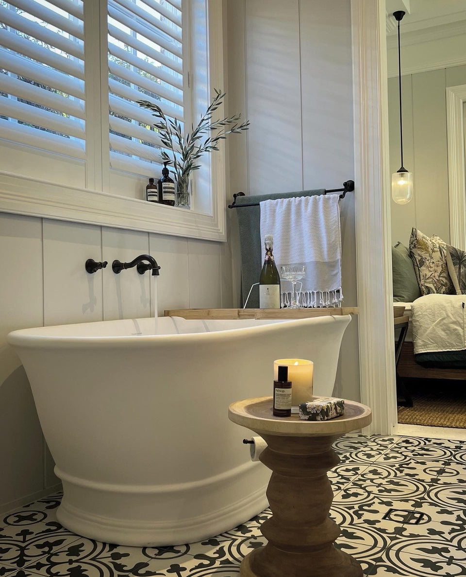Turner Hastings Cambridge 156 x 74 TitanCast Solid Surface Freestanding Bath — Satin Silk White