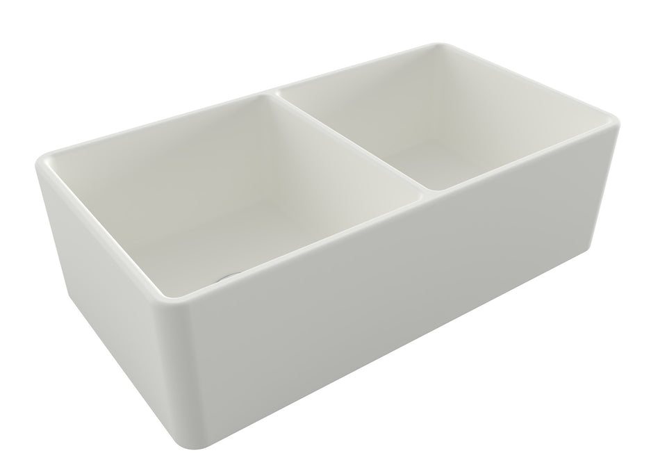 Turner Hastings Novi 85 x 46 Fine Fireclay Farmhouse Butler Sink — Matte White