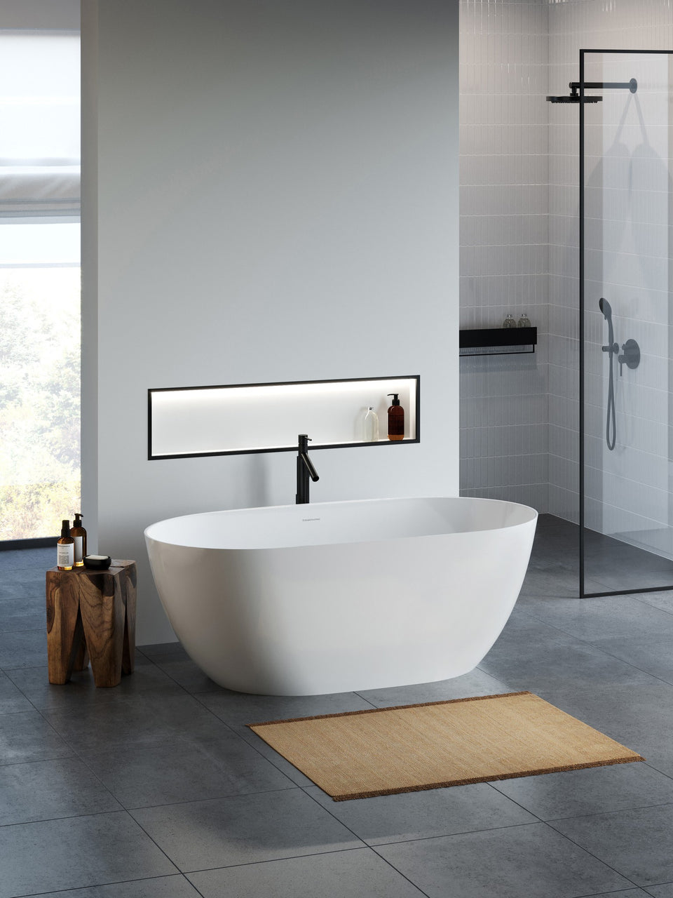 Turner Hastings Narva 160 x 74 MagnaCast Free Standing Bath — Matte White