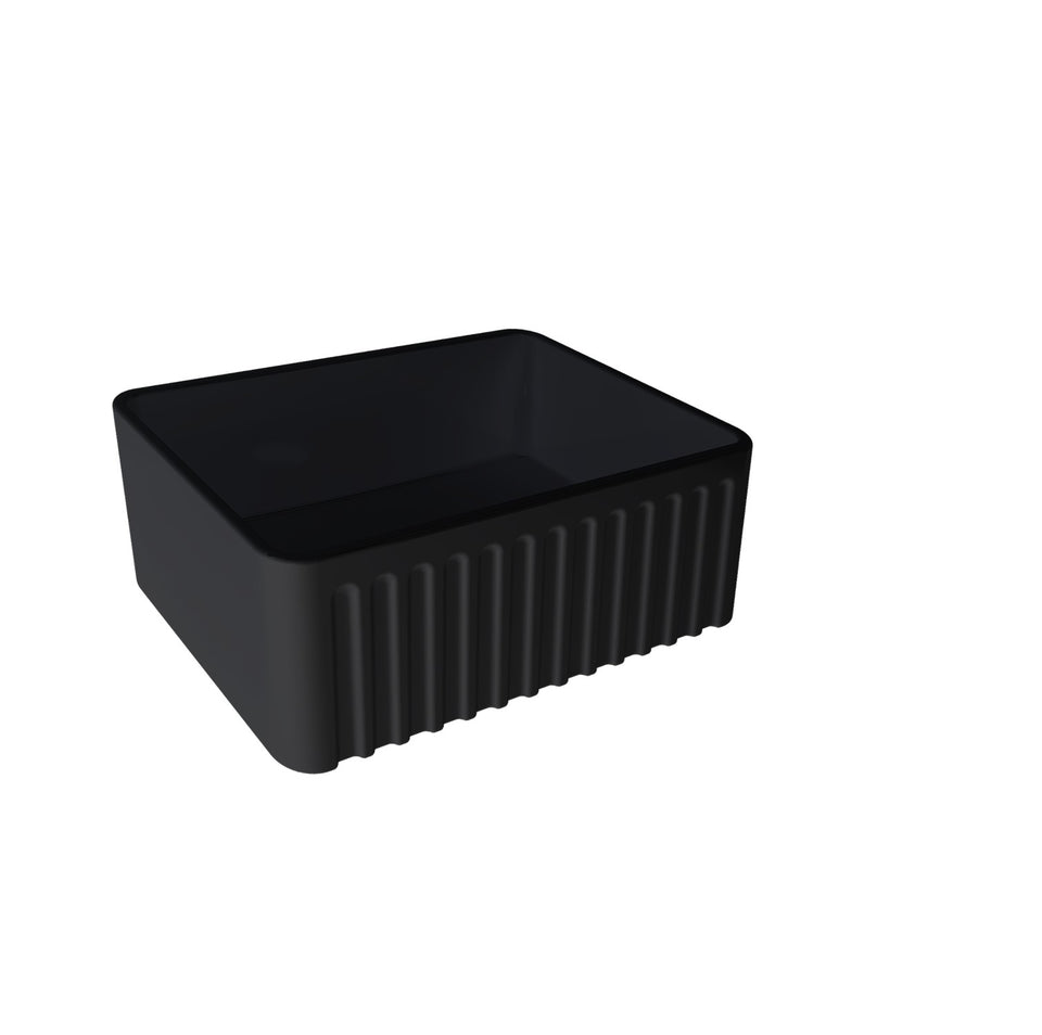 Turner Hastings Novi 60 x 46 Fine Fireclay Farmhouse Butler Sink — Matte Black