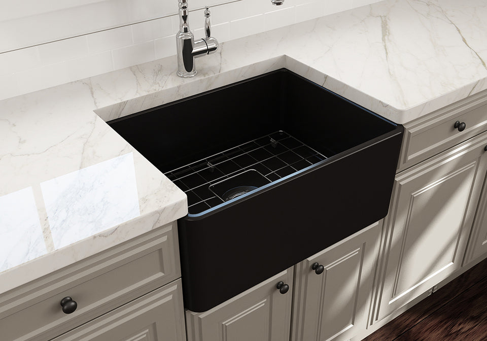 Turner Hastings Novi 60 x 46 Fine Fireclay Farmhouse Butler Sink — Matte Black