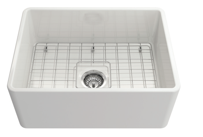 Turner Hastings Novi 60 x 46 Fine Fireclay Farmhouse Butler Sink — Gloss White