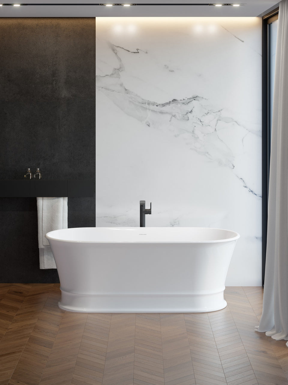 Turner Hastings Claremont 170 x 84 MagnaCast Free Standing Bath — Gloss White