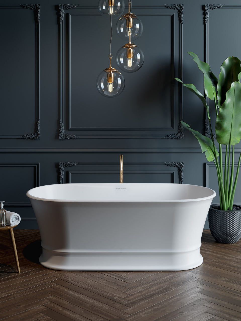 Turner Hastings Claremont 170 x 84 MagnaCast Free Standing Bath — Matte White