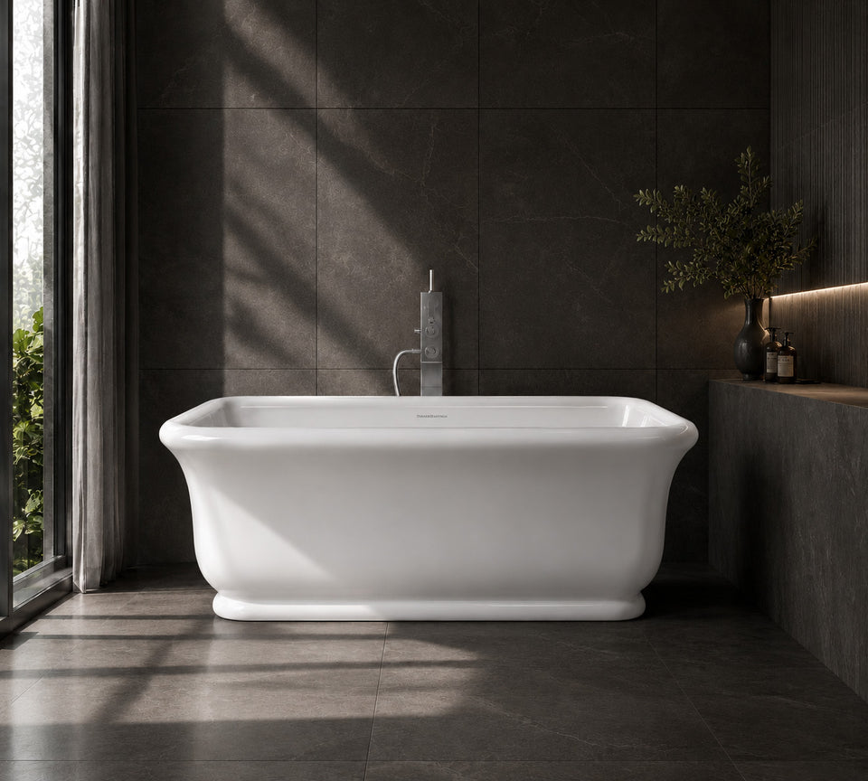 Turner Hastings Kirkham 160 x 85 TitanCast Solid Surface Freestanding Bath — Without Overflow