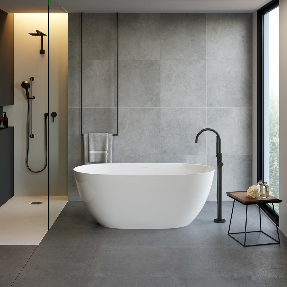 Turner Hastings Narva 160 x 74 MagnaCast Free Standing Bath — Matte White