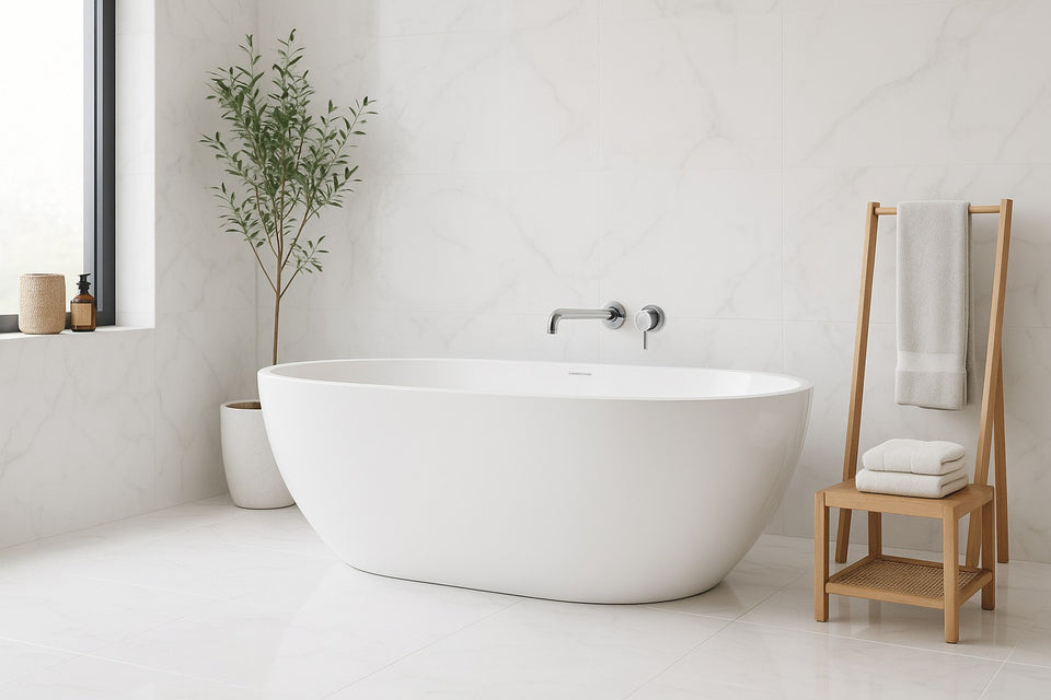 Turner Hastings Narva 160 x 74 MagnaCast Free Standing Bath — Gloss White