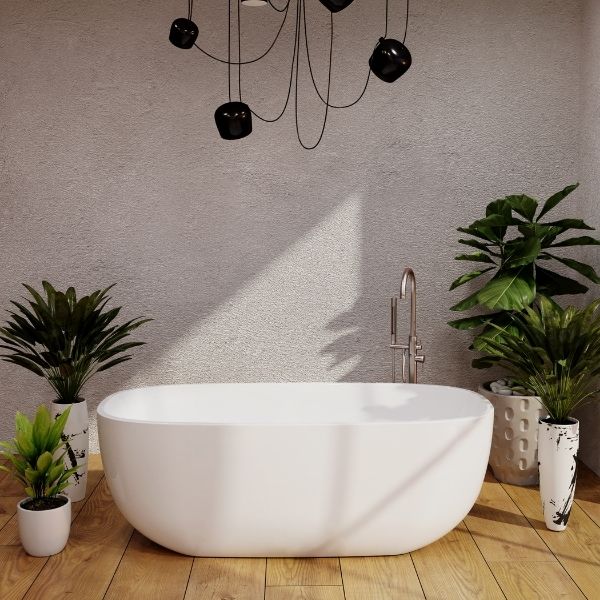 BelBagno Ally Freestanding Bath White