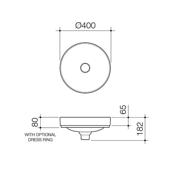 Caroma Liano II Round Inset Basin