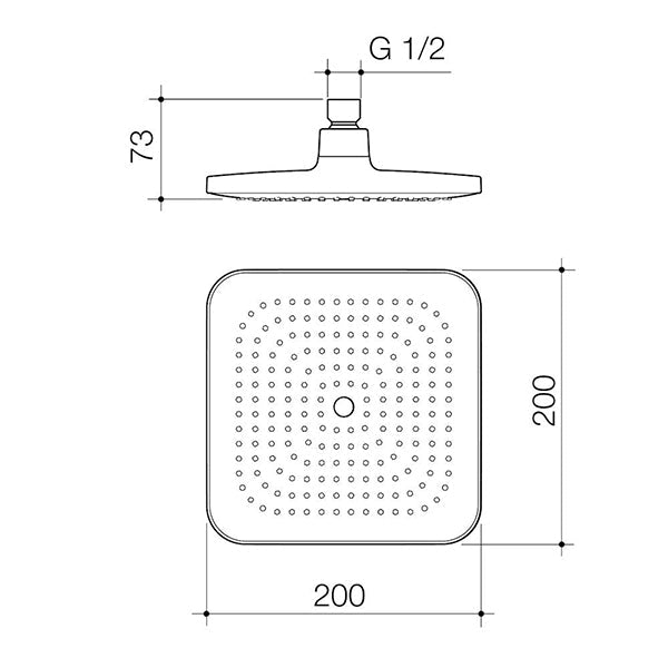 Caroma Luna Overhead Shower Head