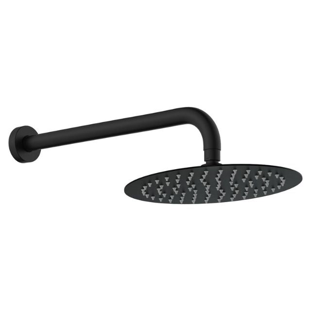 Fienza Kaya Wall Arm Shower Set, Matte Black