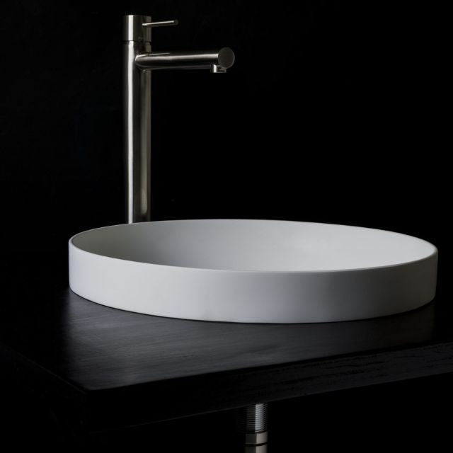 Kaskade Arundel Semi Inset Round Stone Basin 385mm