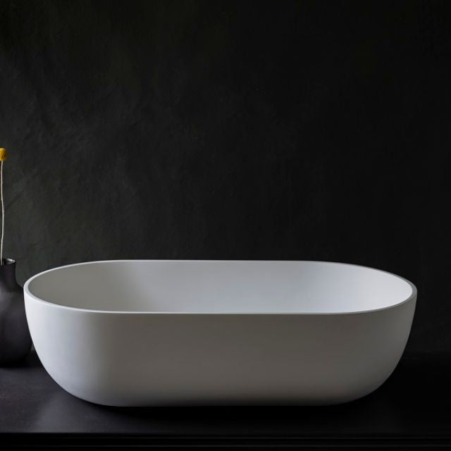 Kaskade Lucia Oval Above Counter Stone Basin 600mm
