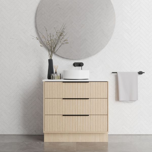 Marquis Lake Floor Standing Vanity with Caesarstone, Vasari or Dekton Top