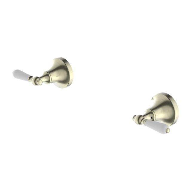 Nero York Wall Top Assemblies with White Porcelain Lever