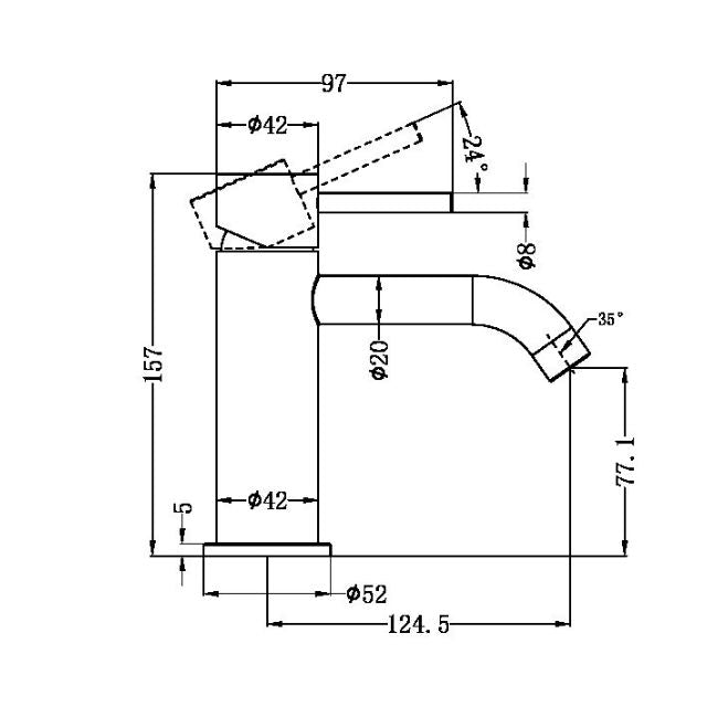 Nero Zen SS316L Basin Mixer