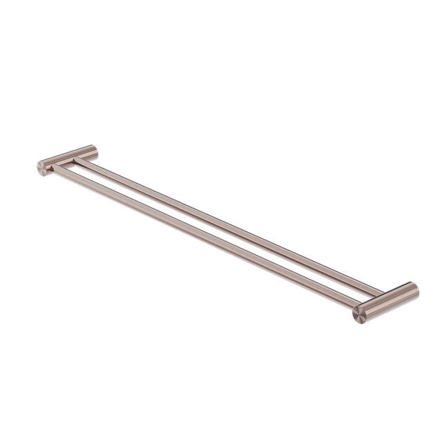 Nero Zen SS316L Double Towel Rail 600/800mm Brushed Bronze
