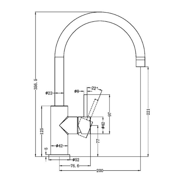 Nero Zen SS316L Kitchen Mixer