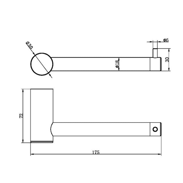 Nero Zen SS316L Stainless Steel Toilet Roll Holder