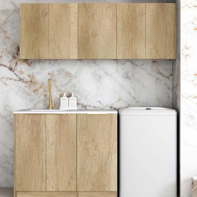 Otti Byron 1715mm Laundry Set B - Natural Oak
