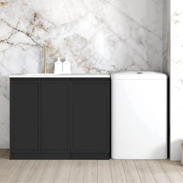 Otti Hampshire Black 1060mm Laundry Cabinet Set
