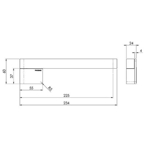Phoenix Designer Swivel Bath Outlet Square