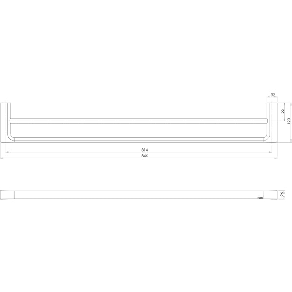 Phoenix Gloss Double Towel Rail