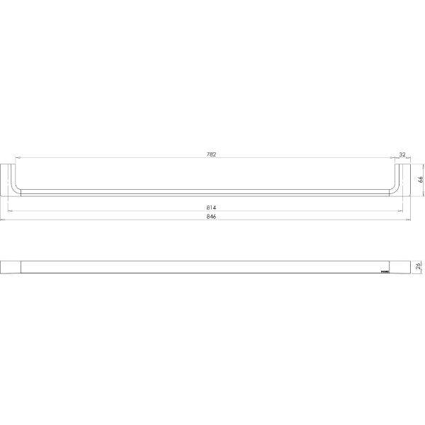 Phoenix Gloss Single Towel Rail