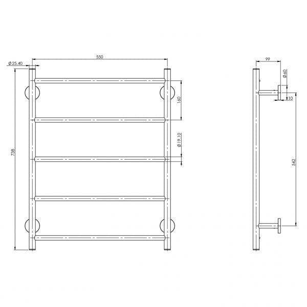Phoenix Radii Towel Ladder Round Plate