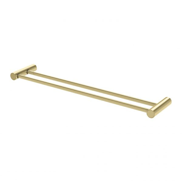 Phoenix Vivid Slimline Double Towel Rail 600mm Brushed Gold