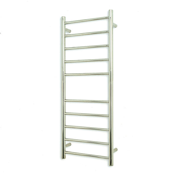 Radiant - Round 10 Bar Heated Towel Ladder 1100H x 430W (right wiring) POLISHED STAINLESS