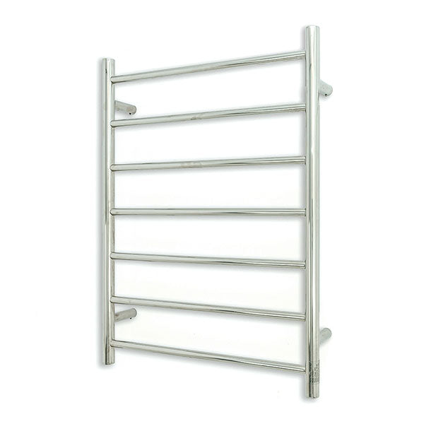 Radiant - Round 7 Bar Heated Towel Ladder 800H x 600W (right wiring) POLISHED STAINLESS