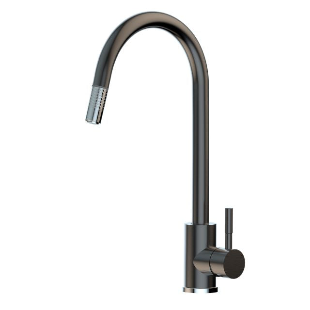 Suprema Xpress Fit Xplorer Retractable Sink Mixer - Black Bling