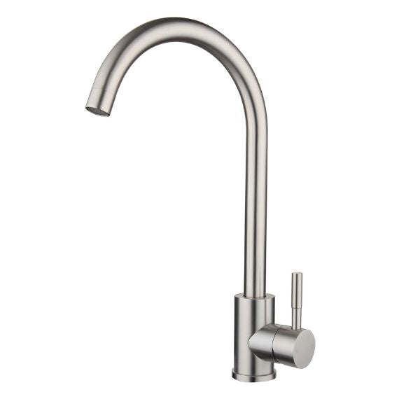 Suprema Xpress Fit Xpo Stainless Steel Gooseneck Sink Mixer Satin Finish