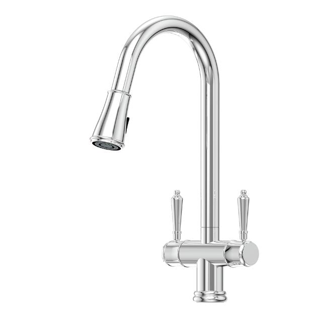 Suprema Xpress Fit Xquisite Dual Handle Retractable Sink Mixer - Chrome
