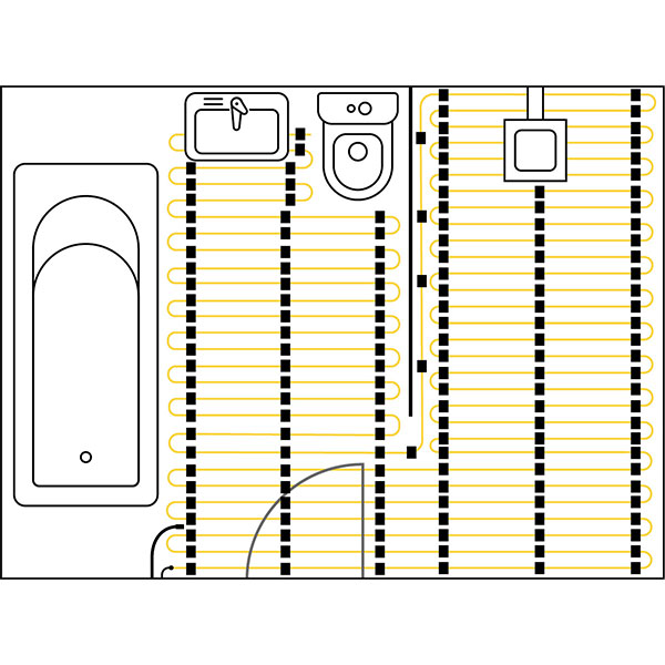 Thermogroup Thermowire Underfloor Heating System Kits Including Black Thermostat