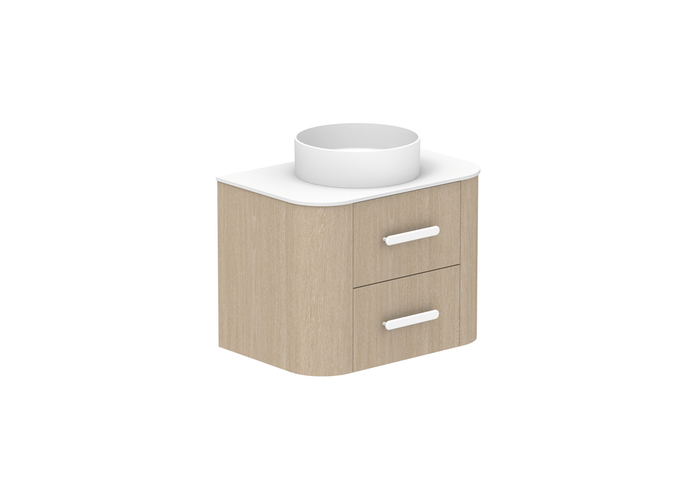ADP Thea Curved Wall Hung Vanity Ceramic Benchtop